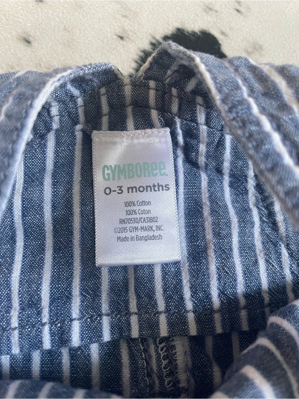 Gymboree Striped Blue Overalls Shorts